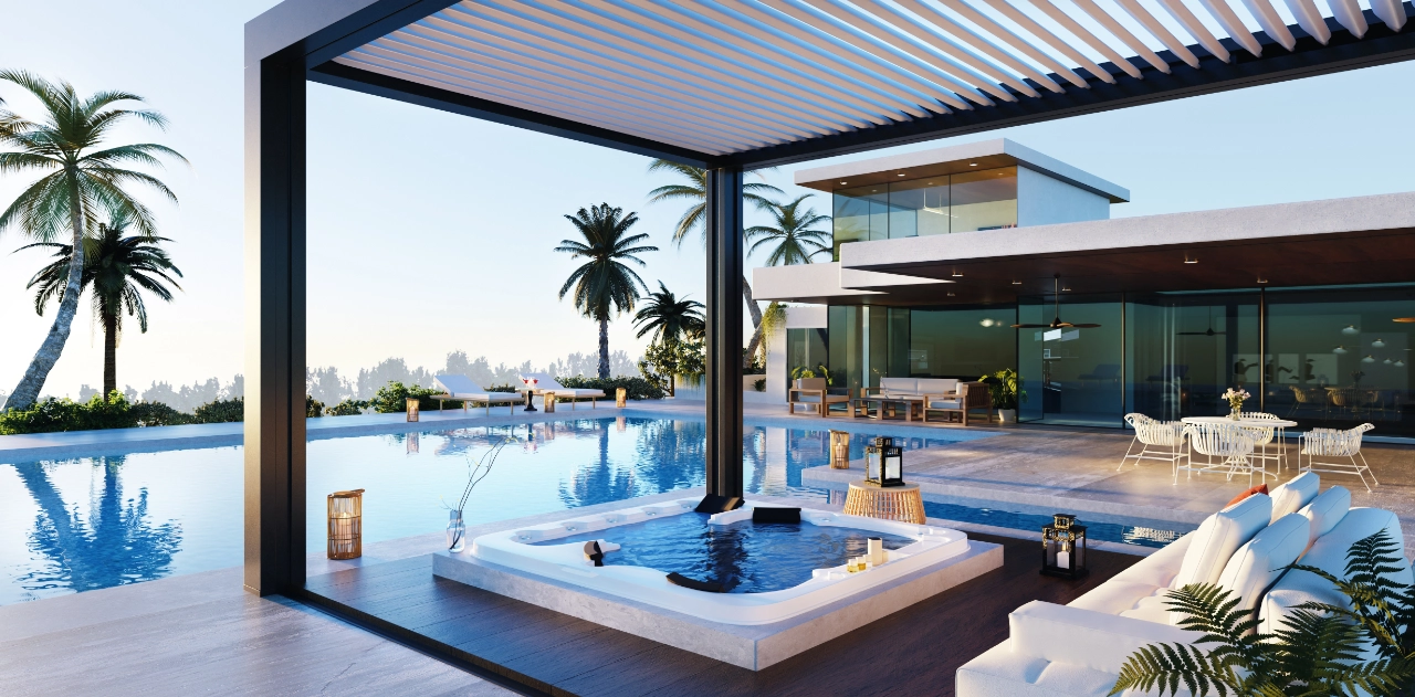 Pérgola en terraza